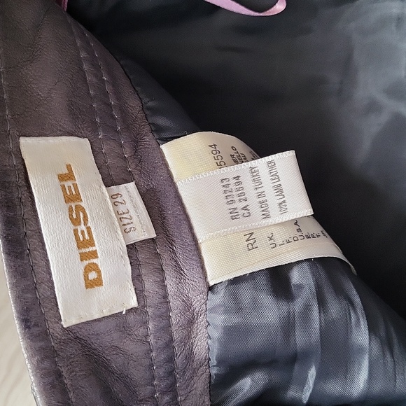 Diesel grey leather pants size 29 - Picture 5 of 9